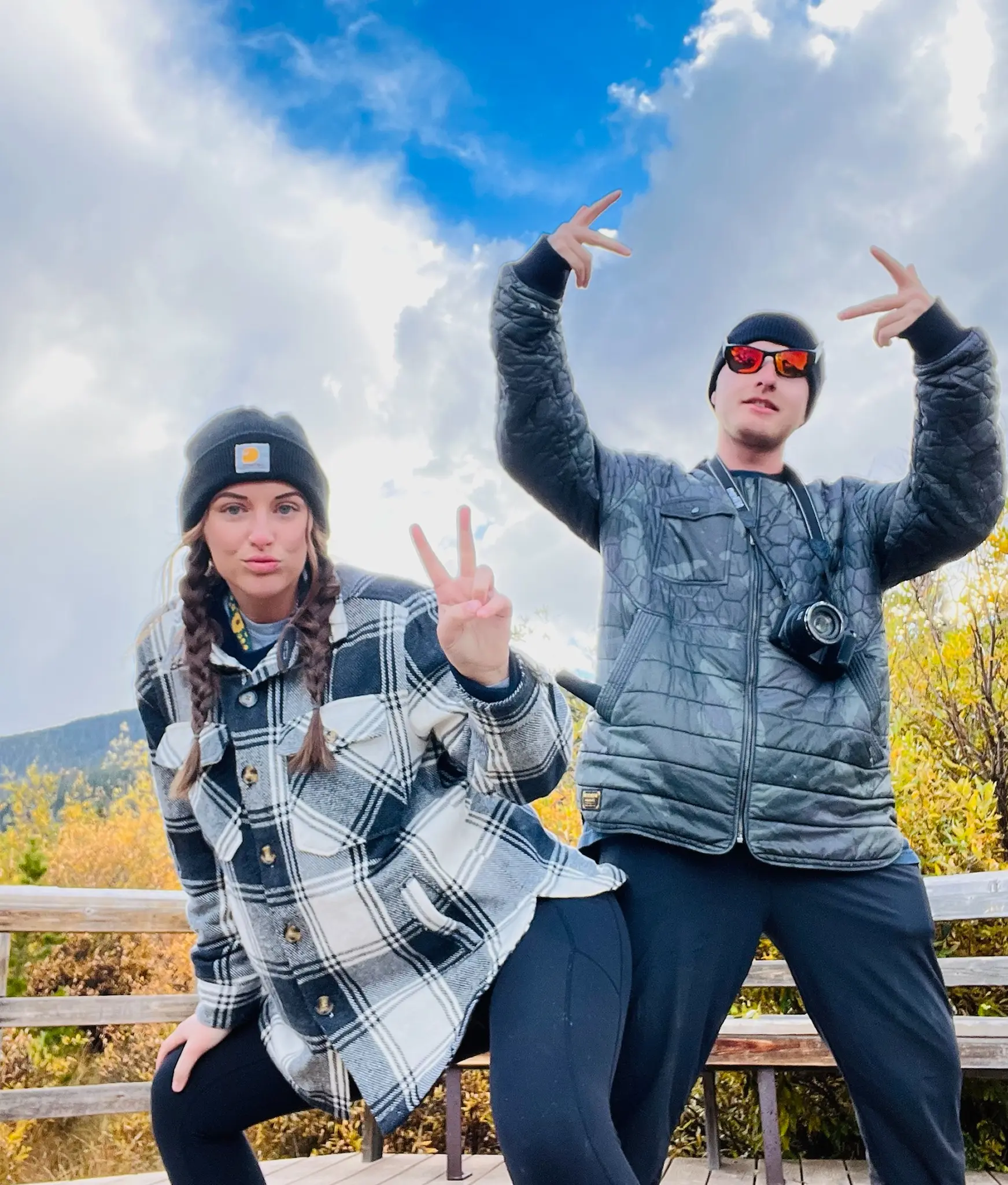 Drew and Emma selfie at the rockies