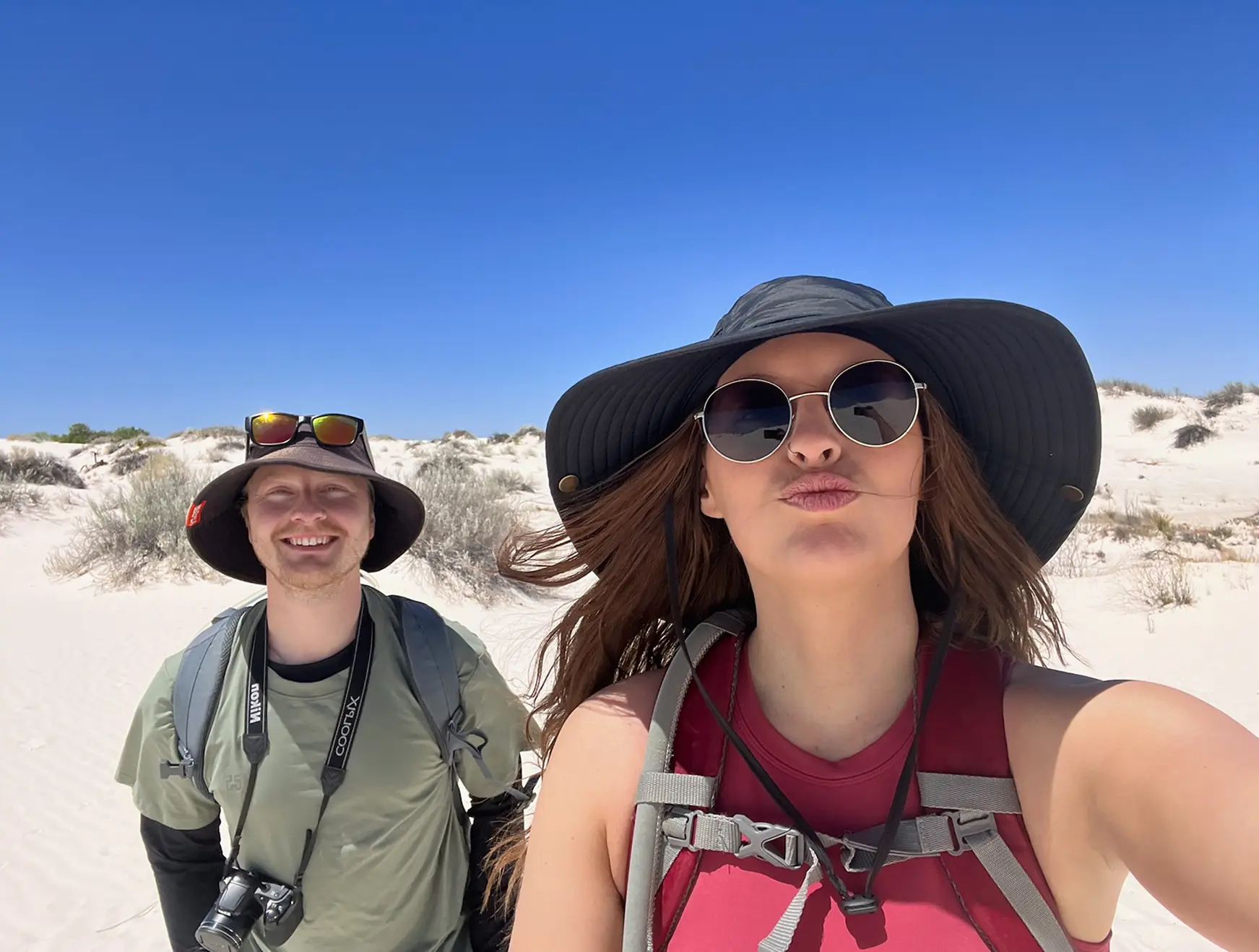 Drew and Emma in the caverns